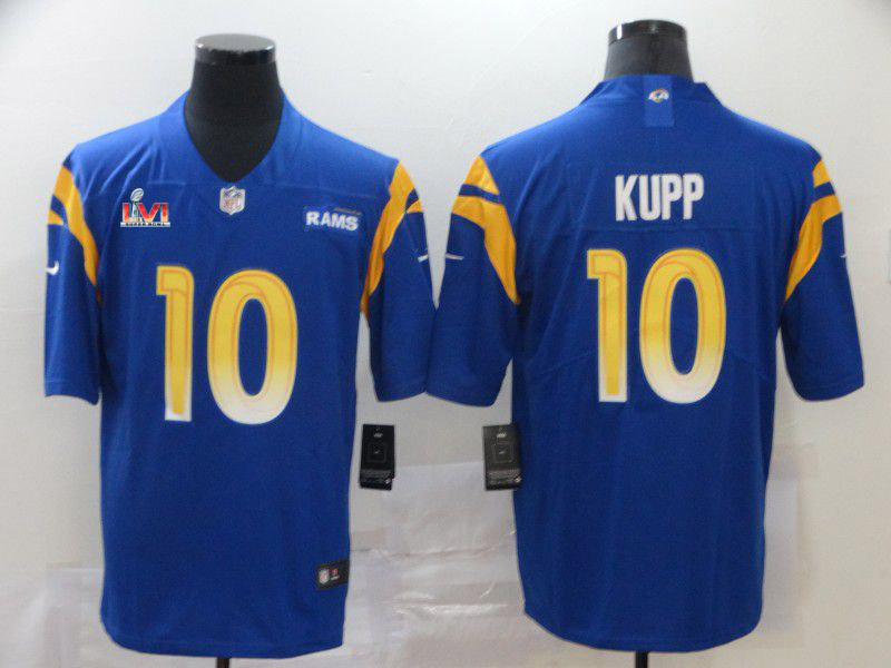 2022 Super Bowl Men Los Angeles Rams #10 Kupp Blue Nike Vapor Untouchable Stitched Limited NFL Jerseys->nfl patch->Sports Accessory